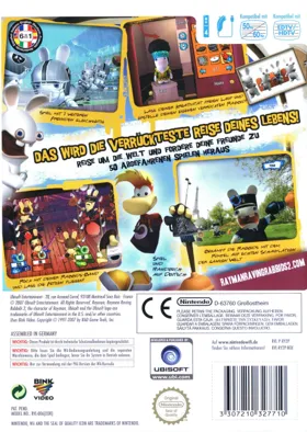 Rayman Raving Rabbids 2 box cover back